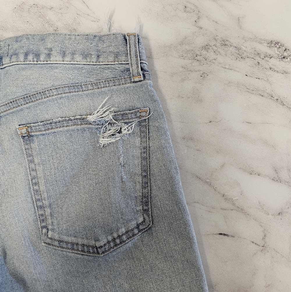 Moussy Vintage High Rise Ankle Fray Skinny Blue Distressed Jeans 26 Preowned - Picture 7 of 10